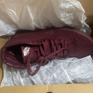 Burgundy Vans Sneakers